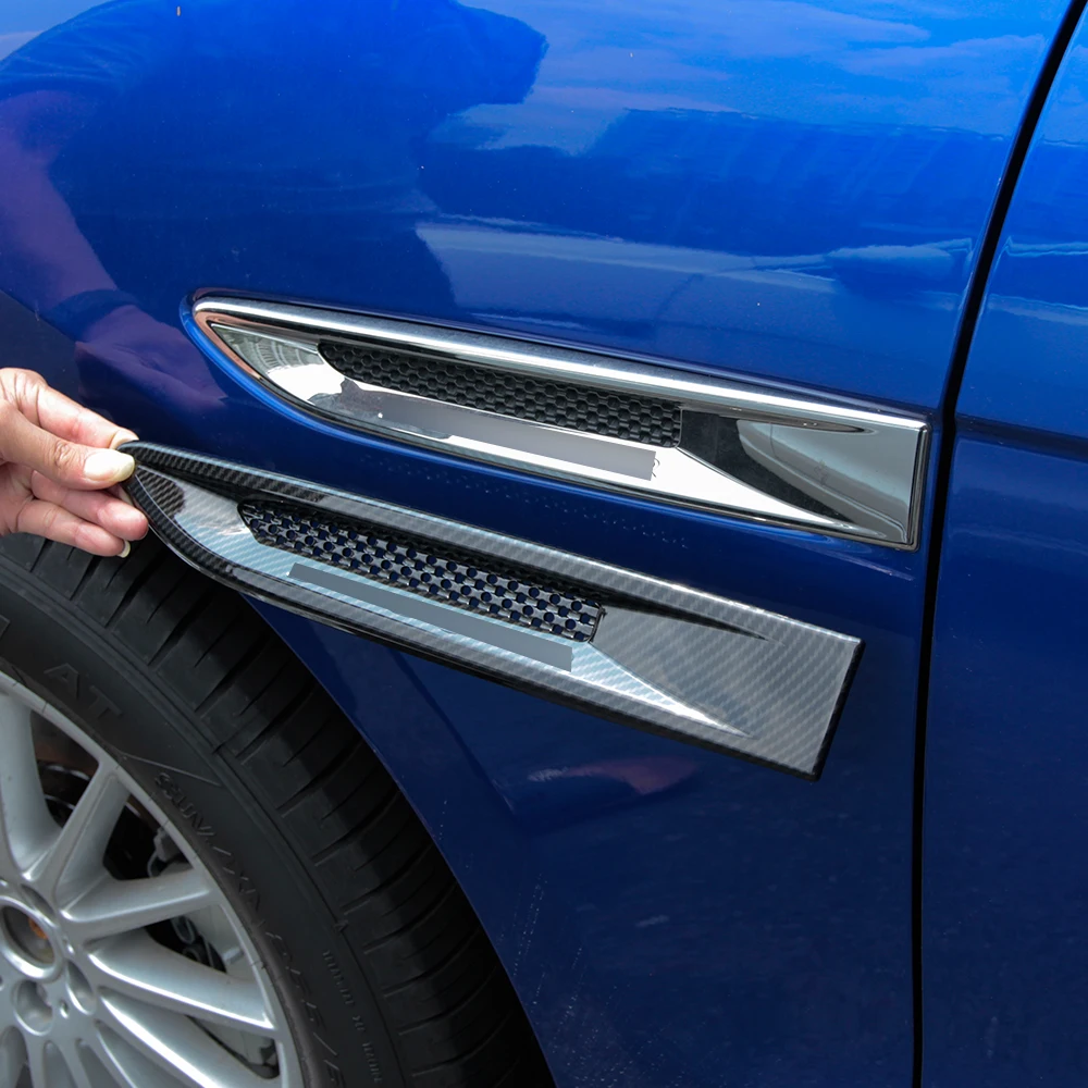 ABS углеродное волокно/черный для Jaguar XF фенилде боковое крыло автомобиля обшивка
