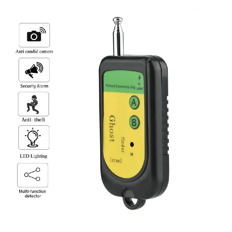 Ghost Detector Camera Espia Wireless Hidden Spy Cam Eavesdropper Sound Signal GSM Spy Devices Wiretap Bug Mini 100-2400Mhz
Ghost Detector Camera Espia Wireless Hidden Spy Cam Eavesdropper Sound Signal GSM Spy Devices Wiretap Bug Mini 100-2400Mhz