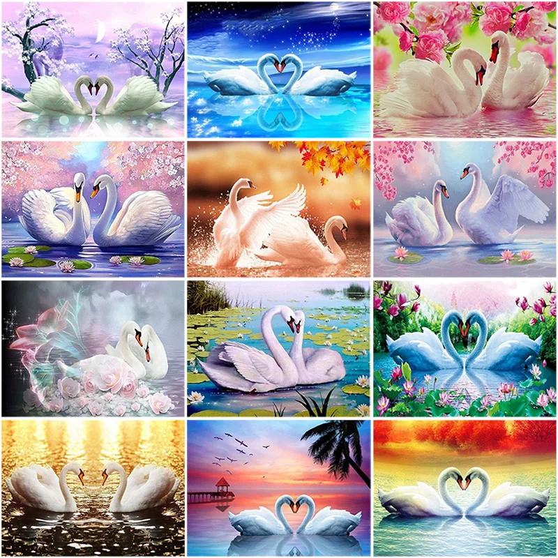 DIY 5D Diamond Painting Swan Animal Mosaic Full Round Diamond Embroidery Landscape Lake Rhinestone Cross Stitch Kits Decor Home 
DIY 5D Diamond Painting Swan Animal Mosaic Full Round Diamond Embroidery Landscape Lake Rhinestone Cross Stitch Kits Decor Home