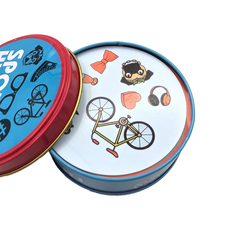 2019 spot symbol cards game English version education toys with metal box for family activities party board game
2019 spot symbol cards game English version education toys with metal box for family activities party board game