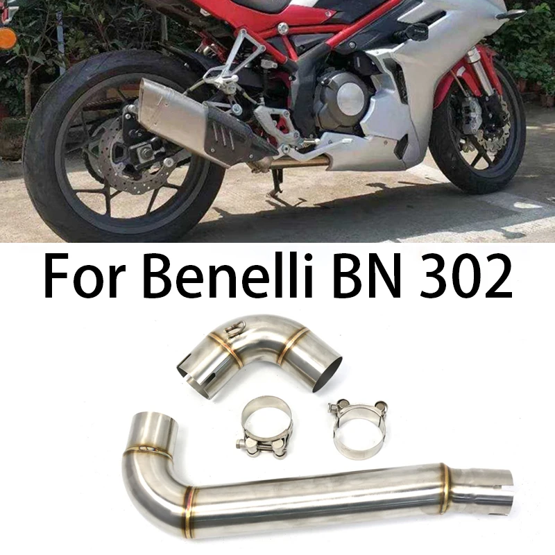 

Upgrade For Benelli BN302 BN 302 Modified Motocross Motorcycle Exhaust Mid Link Pipe Full System Front Connect Tube Escape