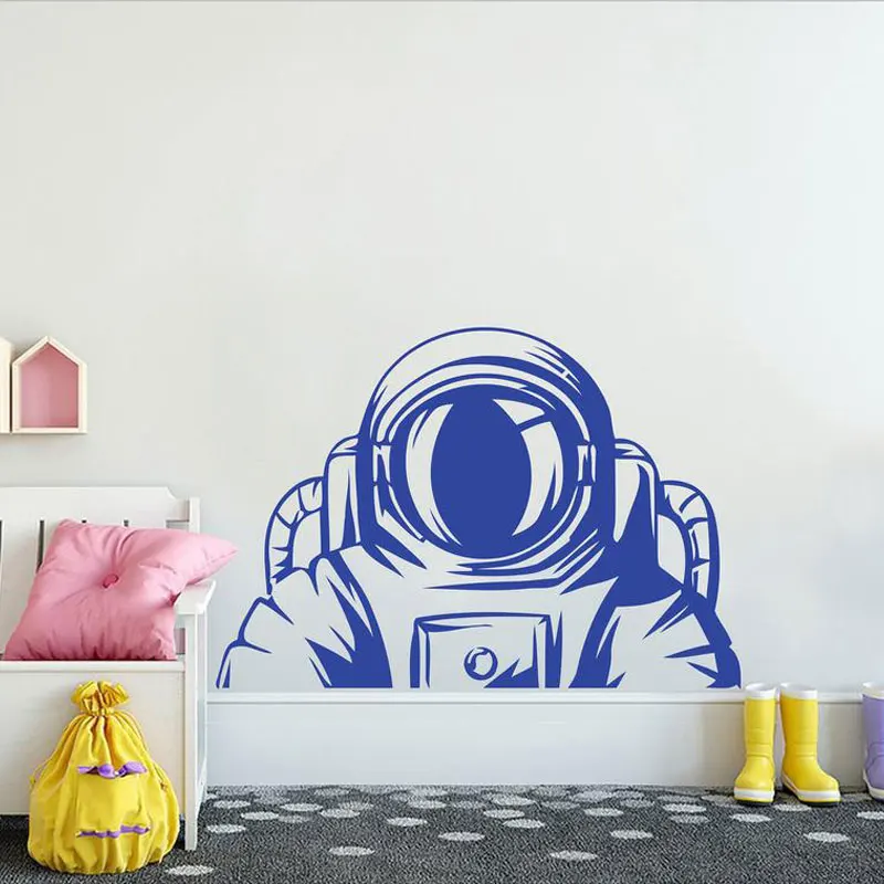 

Outer Space Astronaut Wall Sticker Vinyl Home Decoration for Boys Room Nursery Playroom Wall Decal Decor Removable Murals S289