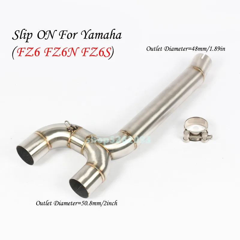 For Yamaha FZ6 FZ6N FZ6S Motorcycle Exhaust Middle Pipe Stainless Steel 51mm Without Exhaust Slip On Full System Link Pipe
For Yamaha FZ6 FZ6N FZ6S Motorcycle Exhaust Middle Pipe Stainless Steel 51mm Without Exhaust Slip On Full System Link Pipe