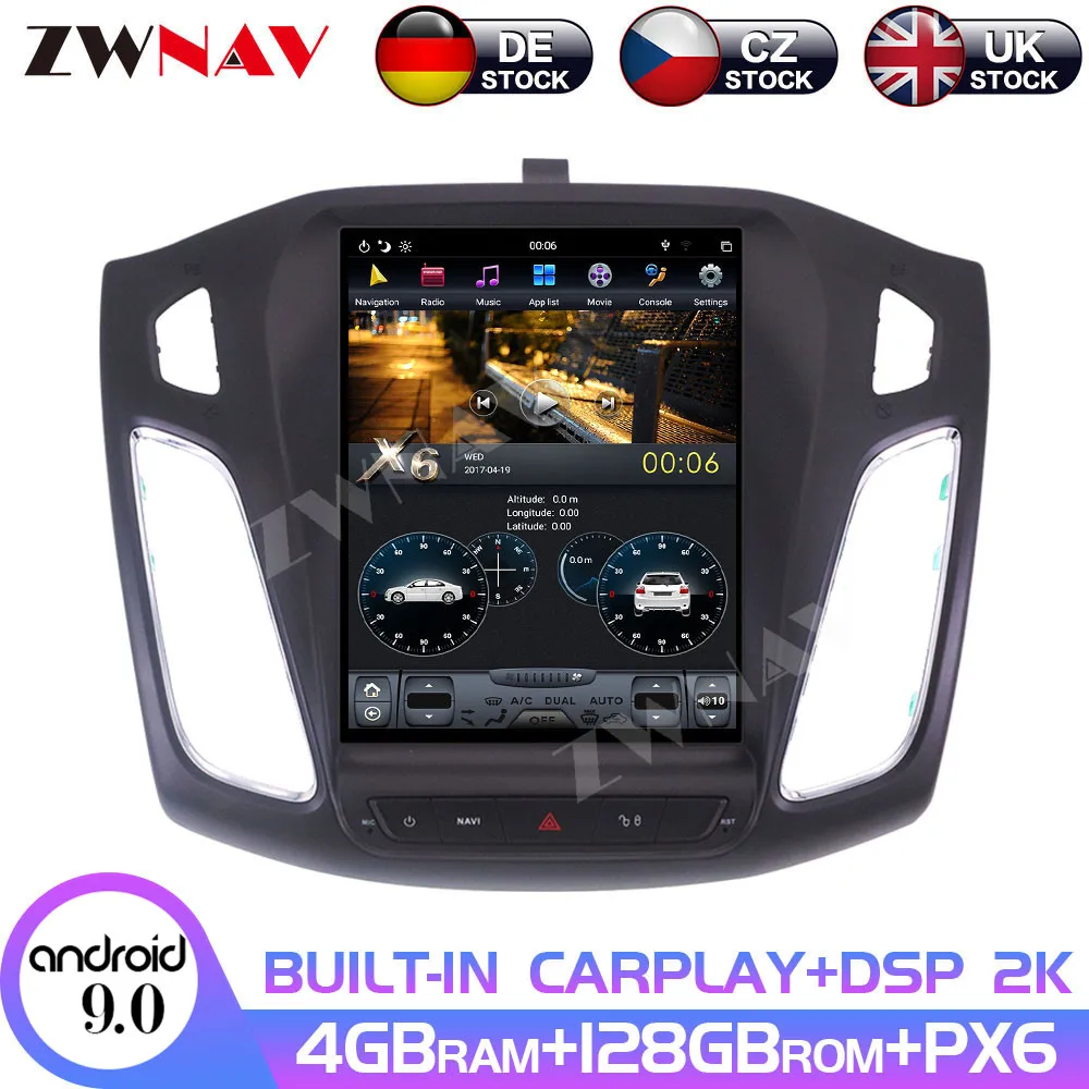 Android 9 4+128GB PX6 DSP Vertical Tesla Radio Screen Car Multimedia Player Stereo GPS Navigation For Ford Focus 2012-2018
Android 9 4+128GB PX6 DSP Vertical Tesla Radio Screen Car Multimedia Player Stereo GPS Navigation For Ford Focus 2012-2018