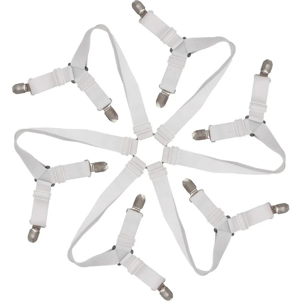 Bed-Sheet-Clips-Grippers-Fasteners-3-Way-6-Sides-Sheet-Suspenders-Elastic-Sheet-Holders-Mattress-Clips