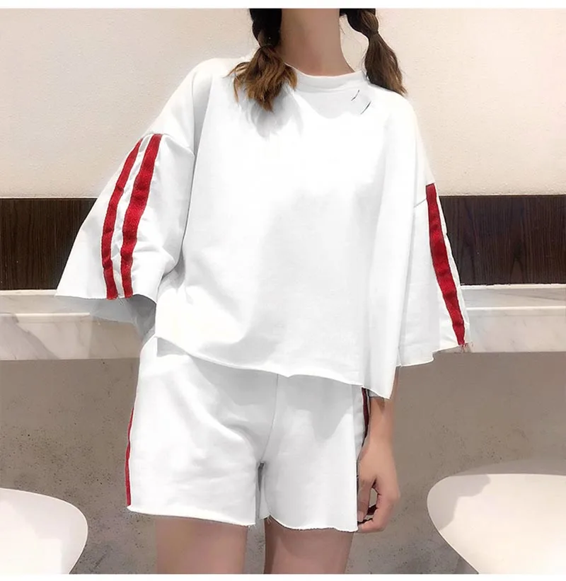 Conjunto Sport Summer White Two Piece Shorts Set Matching Sets Tracksuit Girl Chandal Sweatsuit Cute Outfits Women Fashion 2020
Conjunto Sport Summer White Two Piece Shorts Set Matching Sets Tracksuit Girl Chandal Sweatsuit Cute Outfits Women Fashion 2020