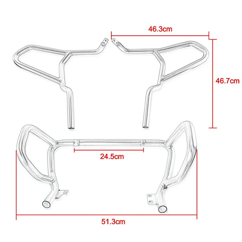 Bumper Upper Crash Bar Extensions Engine Oil Tank Bumper Upper and Lower Stainless Steel Bumpers (20)
