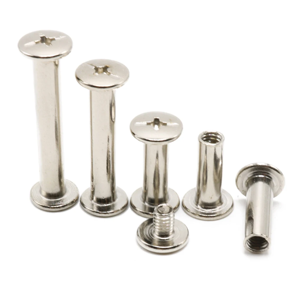 20pcs M5*6/8/10/12/15/18/20/25/30 Nickel Plated Chicago Screws,Cheap Snap Rivet Books Butt Screw, Photo Album Binding Screw
20pcs M5*6/8/10/12/15/18/20/25/30 Nickel Plated Chicago Screws,Cheap Snap Rivet Books Butt Screw, Photo Album Binding Screw