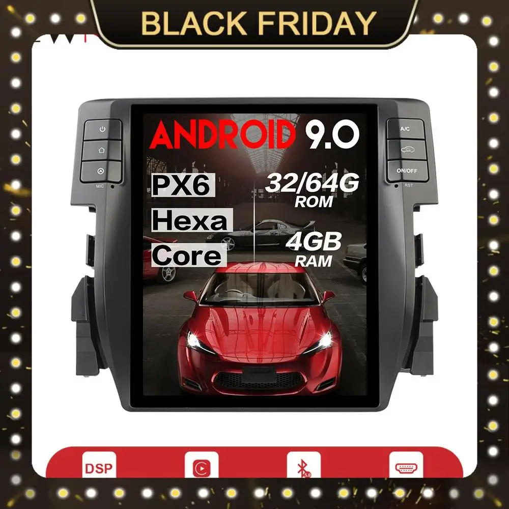 Android 9.0 4+64GB Vertical Screen Car Audio GPS Navigation For Honda Civic 2016-2019 Stereo Head Unit Multimedia Player Carplay
Android 9.0 4+64GB Vertical Screen Car Audio GPS Navigation For Honda Civic 2016-2019 Stereo Head Unit Multimedia Player Carplay