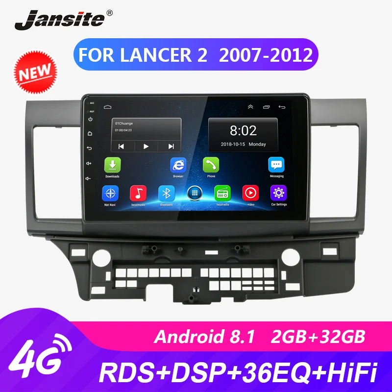 Фото Jansite 10 &quotавтомобильное радио для Mitsubishi Lancer 2 2007-2012 RDS Android Авторадио 2.5D IPS сенсорный