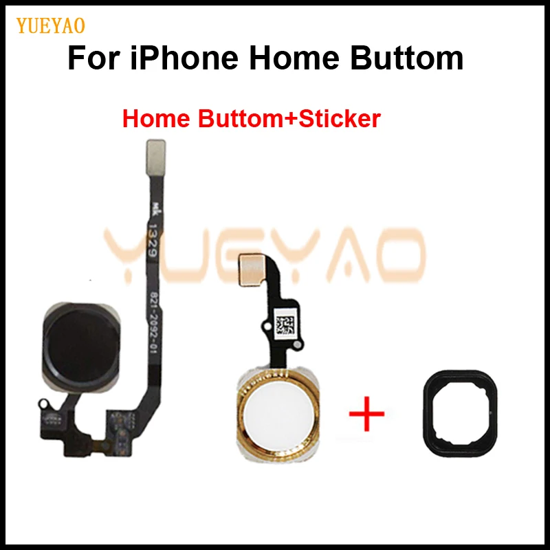 Home Button with Flex for iPhone SE 5S 6G 6S 7 8 4.7"&6 plus 5.5" Black/White/Gold/ Rose Gold Assembly | Мобильные