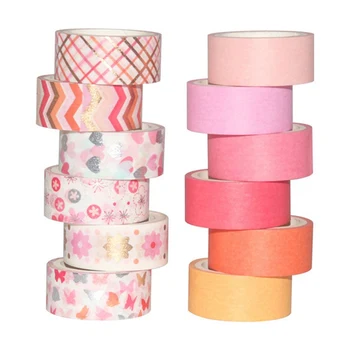 12 Rolls/Set 15mm*3m Pink Gold Washi Tape Set DIY Decorative Scrapbooking Masking Tape Adhesive Washi Tape Set Label Sticker
12 Rolls/Set 15mm*3m Pink Gold Washi Tape Set DIY Decorative Scrapbooking Masking Tape Adhesive Washi Tape Set Label Sticker