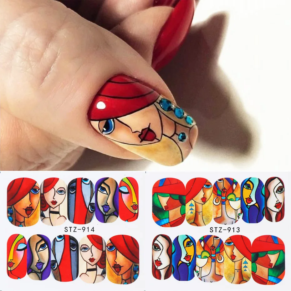 1pcs Nail Stickers Abstract Line Image Water Sliders Colorful Face Nail Art Transfer Decal Manicure Wrap Decoration
1pcs Nail Stickers Abstract Line Image Water Sliders Colorful Face Nail Art Transfer Decal Manicure Wrap Decoration