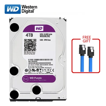 

WD Purple brand 4000GB internal hard disk 3.5" 64M cache SATA3 4TB HDD 6Gb/s 5400-7200RPM 4TB HD hard disk for desktop computers