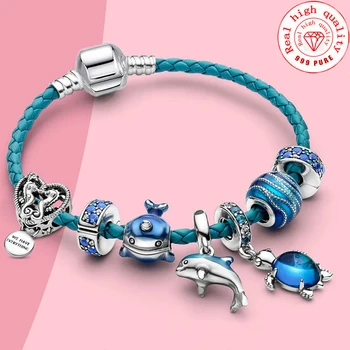 2020 Summer New Blue Bead Dolphin Starfish Glass Turtle Fit Charms Brand DIY Pendant Ocean Series Jewelry Silver Color Bracelets
2020 Summer New Blue Bead Dolphin Starfish Glass Turtle Fit Charms Brand DIY Pendant Ocean Series Jewelry Silver Color Bracelets