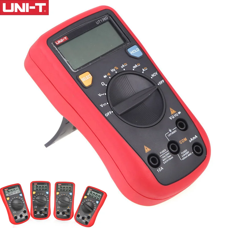 UNI-T UT136A UT136B UT136C UT136D Digital Multimeter Auto Range Tester AC DC VoltageCurrent Ohm Diode Cap Hz of Test Diode Meter
UNI-T UT136A UT136B UT136C UT136D Digital Multimeter Auto Range Tester AC DC VoltageCurrent Ohm Diode Cap Hz of Test Diode Meter