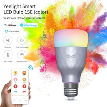 

3PCS Yeelight E27 6W RGBW Smart LED Bulb Light Colorful Remote Control For Google Assistant For Amazon Alexa Xiaomi Mijia App