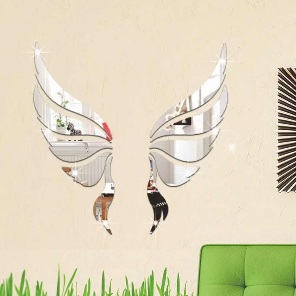 original 3D crystal three-dimensional decorative stickers Angel wings pattern mirrored mirror wall 
original 3D crystal three-dimensional decorative stickers Angel wings pattern mirrored mirror wall