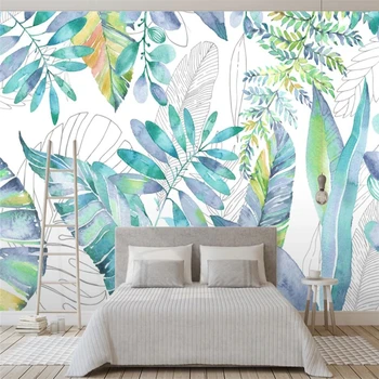 beibehang Customized 3d wallpaper Nordic hand-painted small fresh tropical plants leaves flowers and birds background mural
beibehang Customized 3d wallpaper Nordic hand-painted small fresh tropical plants leaves flowers and birds background mural