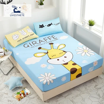 Liv-Esthete Giraffe Blue Fitted Sheet 100% Cotton Mattress Cover Queen King Bed Sheet On Elastic Band Bed Linen For Adult Kids
Liv-Esthete Giraffe Blue Fitted Sheet 100% Cotton Mattress Cover Queen King Bed Sheet On Elastic Band Bed Linen For Adult Kids