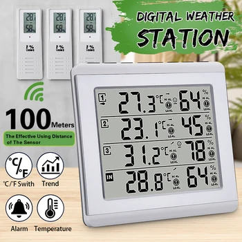 3Pcs C/F Max Alarm Temperature Meter Weather Station tester +1Pcs Wireless LCD Digital Thermometer Hygrometer
3Pcs C/F Max Alarm Temperature Meter Weather Station tester +1Pcs Wireless LCD Digital Thermometer Hygrometer
