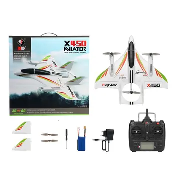X450 3D Aerobatic RC Airplane 6 Channels Remote Control Vertical Takeoff Landing Fixed Wing Plane Toys Drone
X450 3D Aerobatic RC Airplane 6 Channels Remote Control Vertical Takeoff Landing Fixed Wing Plane Toys Drone