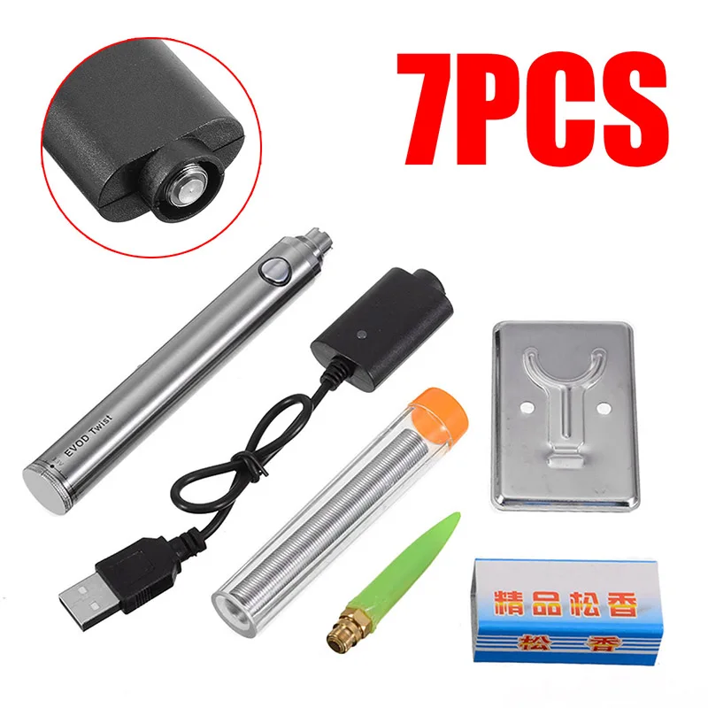 7Pcs Wireless Soldering Iron Battery Soldering Iron Kit with USB Welding Tool Set with Storage Box For Soldering Rework Station
7Pcs Wireless Soldering Iron Battery Soldering Iron Kit with USB Welding Tool Set with Storage Box For Soldering Rework Station