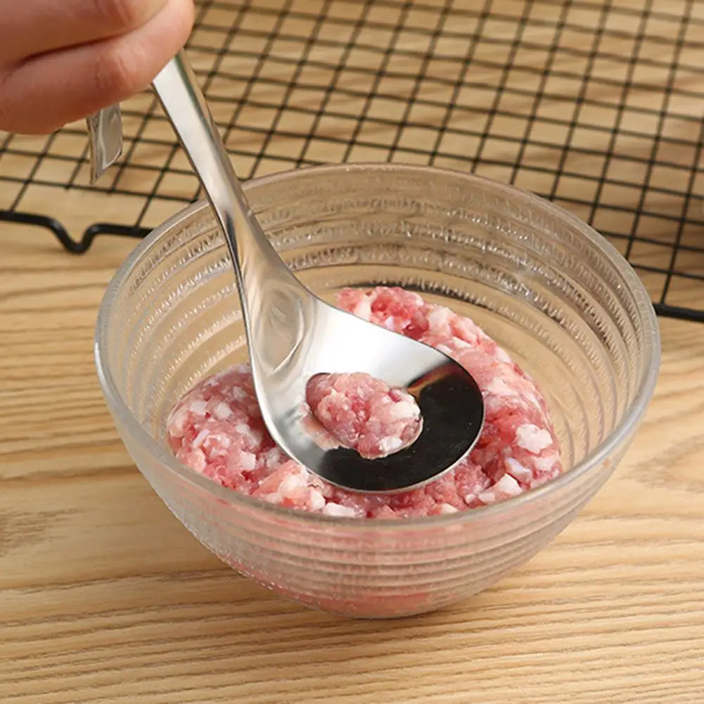 Stainless Steel Non-Stick Creative Meatball Maker Spoon Meat Hole Meat Ball Mold Kitchen Utensil Gadget Meat Kitchen Home Tool
Stainless Steel Non-Stick Creative Meatball Maker Spoon Meat Hole Meat Ball Mold Kitchen Utensil Gadget Meat Kitchen Home Tool