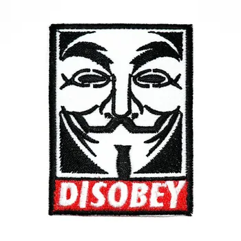 Disobey V for Vendetta mask Rock Punk Retro Biker Emblem Clothing Iron on patch
Disobey V for Vendetta mask Rock Punk Retro Biker Emblem Clothing Iron on patch