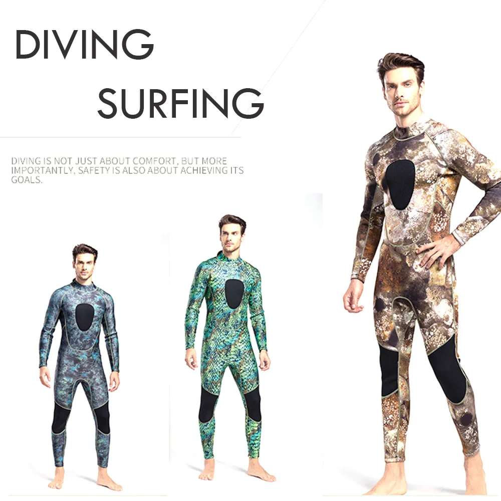 3MM Super Elastic Neoprene Diving Suit Mens Wetsuits Long Piece Conjoined Camouflage Cold Warm Diving Suit Swimming Sportswear
3MM Super Elastic Neoprene Diving Suit Mens Wetsuits Long Piece Conjoined Camouflage Cold Warm Diving Suit Swimming Sportswear
