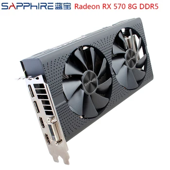 

SAPPHIRE AMD Radeon RX 570 8GB Video Card Gaming PC Graphics Cards GPU RX570 8GB GDDR5 256bit For PC Used RX570 Cards