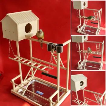 Parrot stand large bird shelf game rack swing tray wooden ladder stand bar bird nest breeding box ZP6301125
Parrot stand large bird shelf game rack swing tray wooden ladder stand bar bird nest breeding box ZP6301125