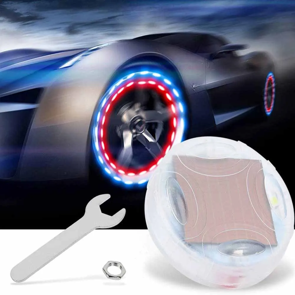 Car Wheel Tire Light LED, 4-Pack Solar Energy Motion Sensors Flashing Colorful Gas Nozzle LED Tire Schrader Valve Cap Lights
Car Wheel Tire Light LED, 4-Pack Solar Energy Motion Sensors Flashing Colorful Gas Nozzle LED Tire Schrader Valve Cap Lights