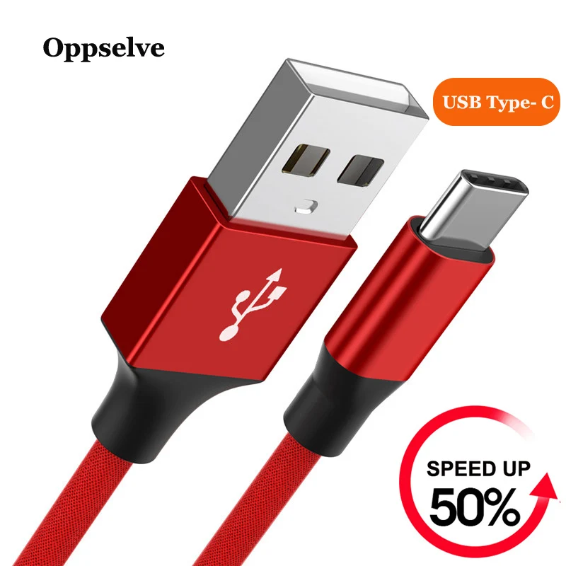 Oppselve Cable USB Type C Fast Charging Usb C Data Cord USB-C Charger For Samsung S10 S9 S8 Xiaomi Mi9 Redmi Note 7 Type-C Cable
Oppselve Cable USB Type C Fast Charging Usb C Data Cord USB-C Charger For Samsung S10 S9 S8 Xiaomi Mi9 Redmi Note 7 Type-C Cable