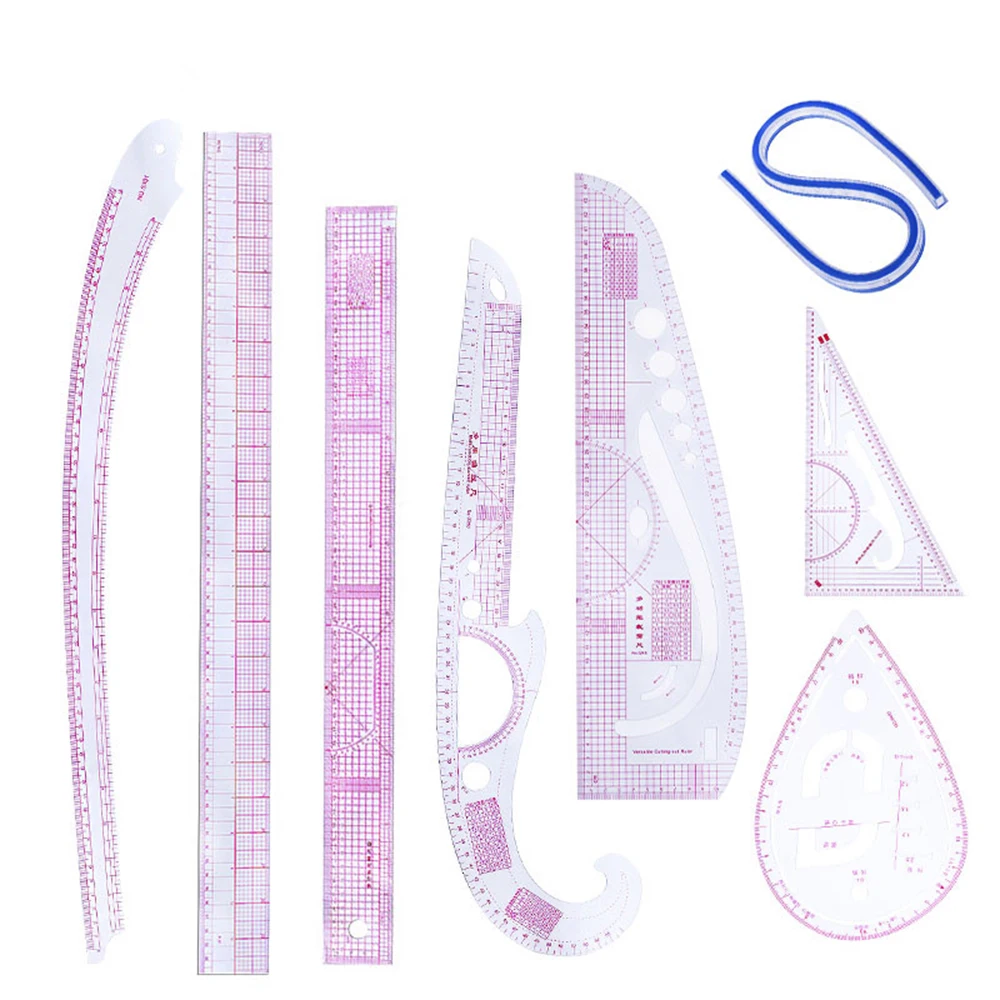 LMDZ 8PCS French Curve Sewing Ruler Set Metric Yardstick DIY Clothing Sample Grading Curve Multifunctional Plastic Patchwork Too
LMDZ 8PCS French Curve Sewing Ruler Set Metric Yardstick DIY Clothing Sample Grading Curve Multifunctional Plastic Patchwork Too