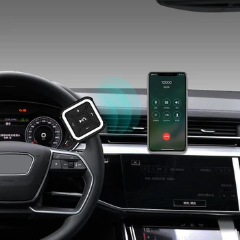 BT009 Car Bluetooth Media Steering Wheel Button Portable Remote Control Car Phones Charger Bluetooth for iOS Android