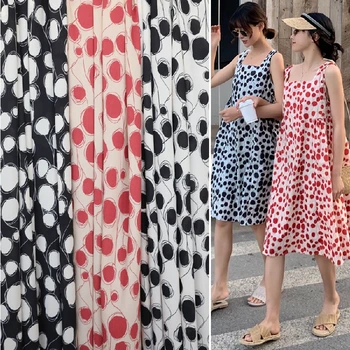 Retro polka dot curve fresh spring and summer printed fabric thin section chiffon clothing fabric floral women make clothes
Retro polka dot curve fresh spring and summer printed fabric thin section chiffon clothing fabric floral women make clothes
