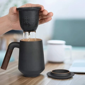 Tea Infuser Mug with Lid - Heat-Resistant Black Walnut Handle, Fresh Hot or Cold Blends, Cute and Portable Home
Tea Infuser Mug with Lid - Heat-Resistant Black Walnut Handle, Fresh Hot or Cold Blends, Cute and Portable Home