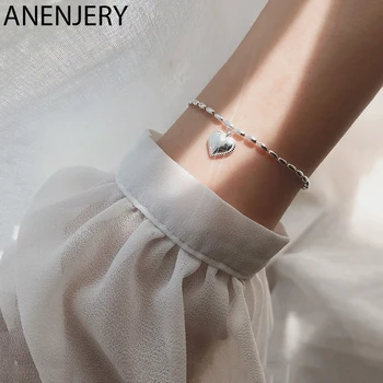 ANENJERY Vintage Smooth Love Heart Pendant Necklace For Women 925 Sterling Silver Bead Chain Jewelry Gifts Wholesale S-B365
ANENJERY Vintage Smooth Love Heart Pendant Necklace For Women 925 Sterling Silver Bead Chain Jewelry Gifts Wholesale S-B365