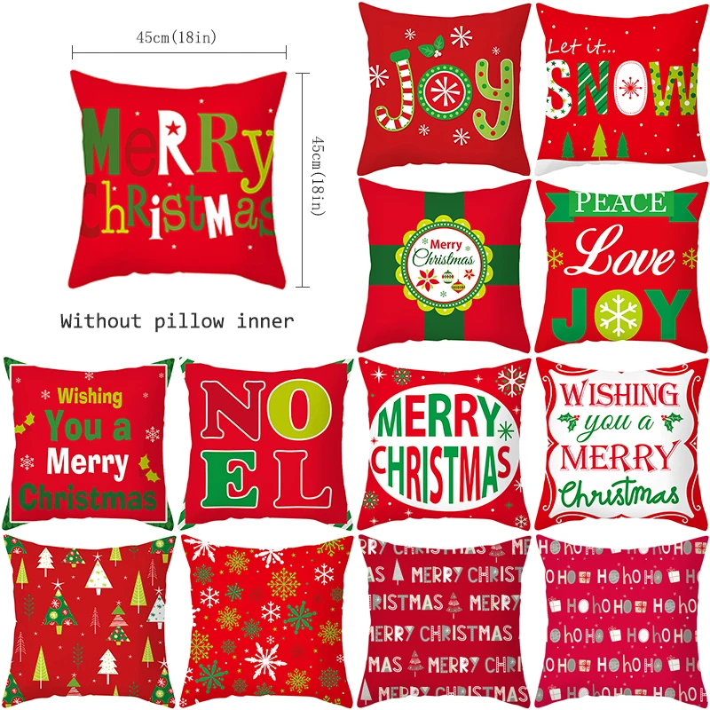 Cushion Cover Christmas Decorations for Home Nordic Sofa Bed Throw Pillow Case Red Modern 45x45 cm Rectangular Linings Car Seats
Cushion Cover Christmas Decorations for Home Nordic Sofa Bed Throw Pillow Case Red Modern 45x45 cm Rectangular Linings Car Seats