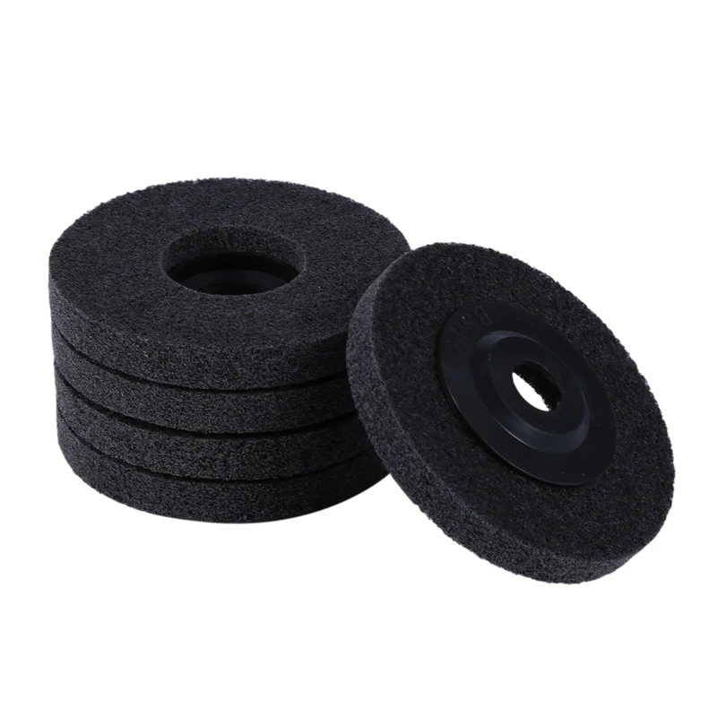 5Pcs 4 Inch Nylon Fiber Polishing Wheel Non Woven Abrasive Flap Disc Grinding for Metal Ceramics Marble Wood Cra | Инструменты