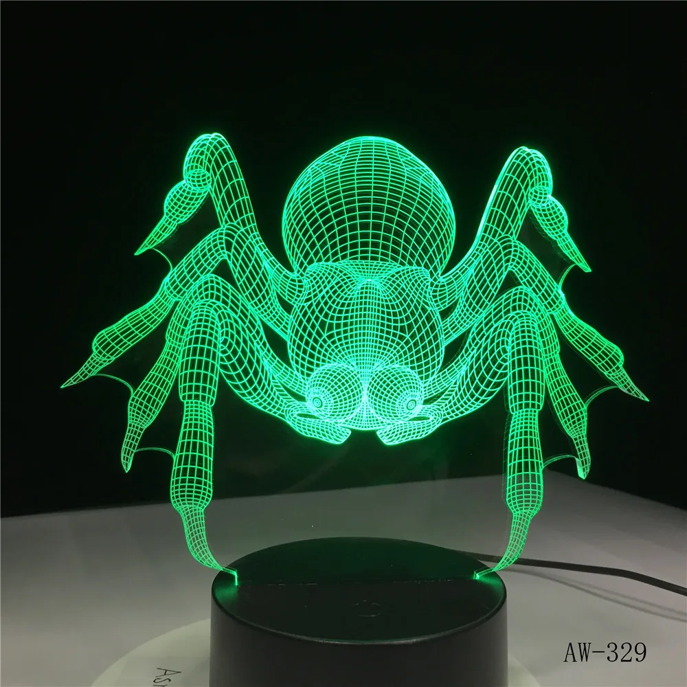 Spider Model 3D LED Night Light Acrylic Colorful Gradient Atmosphere Lamp With USB Cable Children Baby Bedroom Table Lamp AW-292
Spider Model 3D LED Night Light Acrylic Colorful Gradient Atmosphere Lamp With USB Cable Children Baby Bedroom Table Lamp AW-292