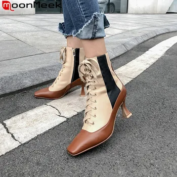 MoonMeek size 34-40 fashion ankle boots mixed colors genuine leather boots women lace up ladies autumn winter prom boots
MoonMeek size 34-40 fashion ankle boots mixed colors genuine leather boots women lace up ladies autumn winter prom boots