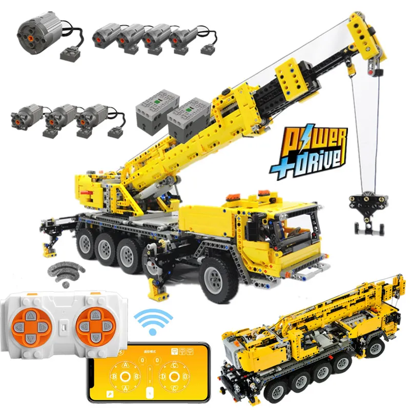 New RC APP Motor Power Mobile Crane Mk II Car Truck Model Kit Fit Legoings Technic Building Blocks Bricks 42009 DIY TOYS Gifts
New RC APP Motor Power Mobile Crane Mk II Car Truck Model Kit Fit Legoings Technic Building Blocks Bricks 42009 DIY TOYS Gifts