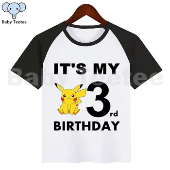 New Kids Pokemon Go Pikachu Birthday T-shirt for Children Cartoon Funny Printing Birthday T Shirts Girl Clothes Party Tees 
New Kids Pokemon Go Pikachu Birthday T-shirt for Children Cartoon Funny Printing Birthday T Shirts Girl Clothes Party Tees