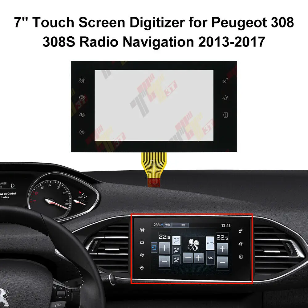 Dashboard LCD Display 7" Touch Screen Digitizer for Peugeot 308 308S Radio Navigation 2013-2017
Dashboard LCD Display 7" Touch Screen Digitizer for Peugeot 308 308S Radio Navigation 2013-2017
