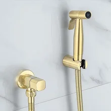 Brushed Gold Douche Kit Hand Held Bidet Sprayer Toilet Bidet faucet Shattaf Copper Valve Jet Set Shower Head
Brushed Gold Douche Kit Hand Held Bidet Sprayer Toilet Bidet faucet Shattaf Copper Valve Jet Set Shower Head