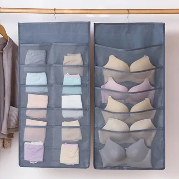 Hook Up Style 18 Grids Double-sided Underwear Storage Bag Wardrobe Hook Underwear Storage Hanging Bag Moisture-proof Sock Bag
Hook Up Style 18 Grids Double-sided Underwear Storage Bag Wardrobe Hook Underwear Storage Hanging Bag Moisture-proof Sock Bag