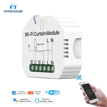 Nashone WiFi Mini Smart Curtain Switch Module Roller Blinds Shutter Motor Smart Life Tuya APP Remote Control Work with Alexa Goo
Nashone WiFi Mini Smart Curtain Switch Module Roller Blinds Shutter Motor Smart Life Tuya APP Remote Control Work with Alexa Goo