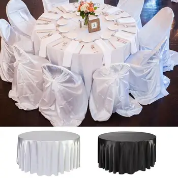 228 cm Round Satin Table Covers Tablecloth Black/White For Wedding Decoration Banquet Supples Home Textiles Tabletop Party Decor
228 cm Round Satin Table Covers Tablecloth Black/White For Wedding Decoration Banquet Supples Home Textiles Tabletop Party Decor